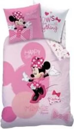 Disney Minnie Mouse Bettwäsche Set Biber Flanell 80x80 Cm 135x200 Cm