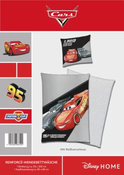 Disney Cars Bettwäsche 80x80 + 135x200 Cm 100% Baumwolle Mit Reißverschluss -Disney 134550bfe73a113d562aba870bae5bcc