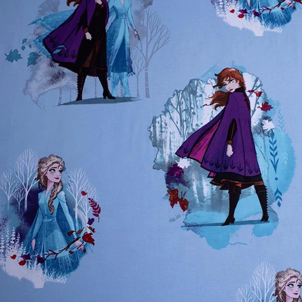 Kinder Bettlaken Betttuch Spannbettlaken Disney Frozen Die Eiskönigin Anna Und Elsa, Blau, 90 X 200 + 25cm, 100 % Baumwolle 5 Kinder Bettlaken Betttuch Spannbettlaken Disney Frozen Die Eiskönigin Anna Und Elsa, Blau, 90 X 200 + 25cm, 100 % Baumwolle – Bild 5