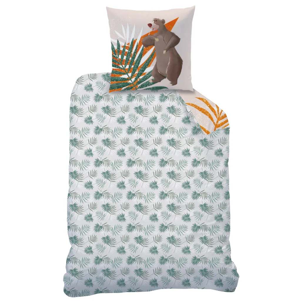 Disney Dschungelbuch Bettbezug, Happy - 140 X 200 Cm + 63 X 63 Cm - Baumwolle 3 Disney Dschungelbuch Bettbezug, Happy - 140 X 200 Cm + 63 X 63 Cm - Baumwolle – Bild 3