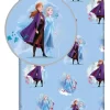 Kinder Bettlaken Betttuch Spannbettlaken Disney Frozen Die Eiskönigin Anna Und Elsa, Blau, 90 X 200 + 25cm, 100 % Baumwolle
