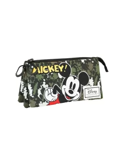 Schule Triple-Schlampermäppchen Disney Mickey Mouse Camouflage, Unbefüllt Etuis Mäuse RT_Schlampermäppchen/Etuiboxen