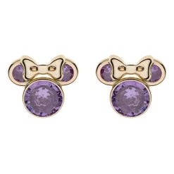 Disney EG00015FEBL.CS Kinder-Ohrringe Geburtsstein Februar 375 Gold