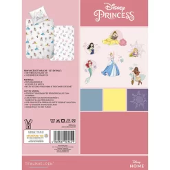 Disney Prinzessin Kinder-Bettwäsche 80x80 + 135x200 Cm · Arielle, Vaiana, Mulan, Belle, Rapunzel, Cinderella · 100% Baumwolle -Disney a1a12f40039725afa2db8fb736215468