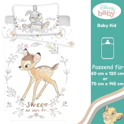 Disney Bambi Klopfer - Baumwoll-Bettwäsche - Set 100x135 40x60cm 5 Disney Bambi Klopfer - Baumwoll-Bettwäsche - Set 100x135 40x60cm -Disney ad24c88a8f89c4c889f5b216f70917c9