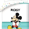 Disney Mickey Mouse Bettbezug, Streifen - 140 X 200 Cm + 70 X 90 Cm - Baumwolle