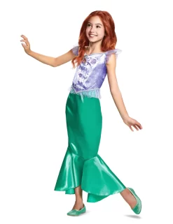 Kinderparty Disney Princess Arielle Kinderkostüm Classic S (4-6 Jahre) Kinderkostüme 100% Polyester Unterwasserwelt PTY_Karneval Mädchenkostüme