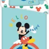 Disney Möbel Kinderbettwäsche Mickey, Rainbow, 135x100 + 40x60 Cm Bettwäsche 100% Baumwolle Bettwäsche 100 X 135 Cm